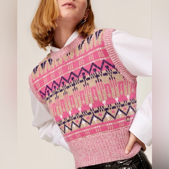 Paco Rabanne Sweaters - Paco Rabanne Pink Knit Sweater Vest